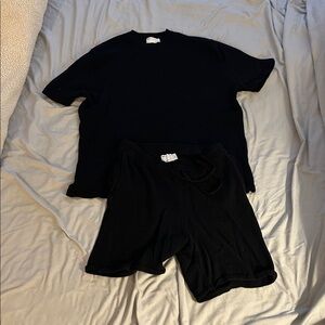 ASOS Black Men's Shirt & Shorts Set